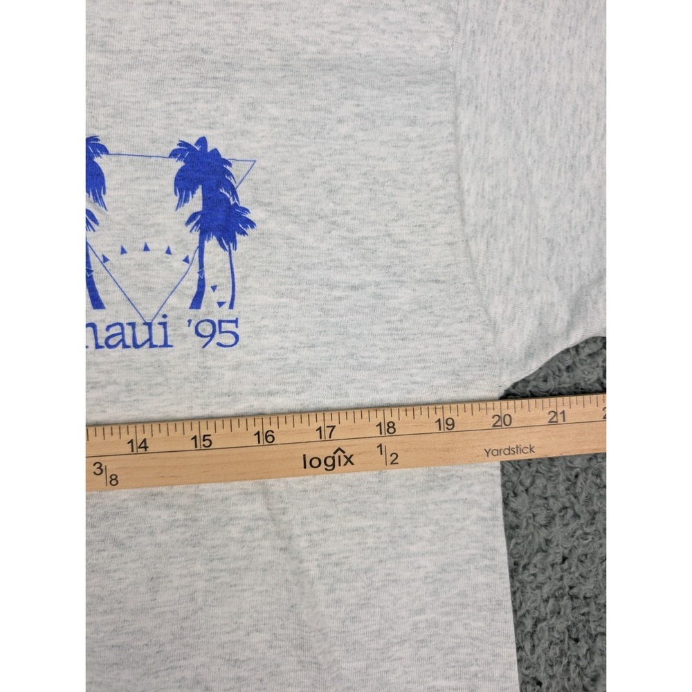 Vintage Maui '95 T Shirt Men's L Gray Graphic "Thing A Thon" Wickes Lumber View 6